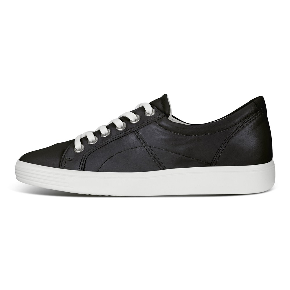 ECCO Sneakersy Damskie - Soft Classic - Czarne - VYBWIS-761